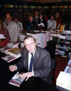David Attenborough signs his book The Trials of Life on 1st November 1991 David Attenborough signs his book The Trials of Life on 1st November 1991