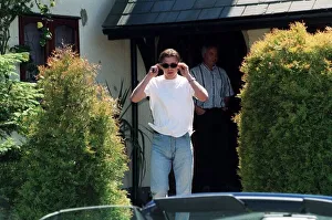 David Beckham Football June 1997 Manchester United footballer outside the home of David Beckham Football June 1997 Manchester United footballer outside the home of