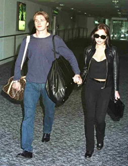 David Beckham Manchester United football star and Victoria Adams Posh Spice of the Spice David Beckham Manchester United football star and Victoria Adams Posh Spice of the Spice