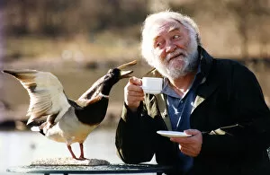 Images Dated 29th February 1996: David Bellamy checks out the new Weland Experience Unit at the Washington Wildfowl Park