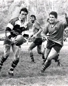 David Bishop, with the ball for Pontypool RFC v Australia David Bishop, with the ball for Pontypool RFC v Australia