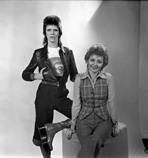 David Bowie and Lulu - December 1973 DavidBowie singers studio shot David Bowie and Lulu - December 1973 DavidBowie singers studio shot