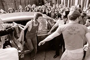 David Bowie Singer - July 1973 arriving at the Odeon, Hammersmith David Bowie Singer - July 1973 arriving at the Odeon, Hammersmith