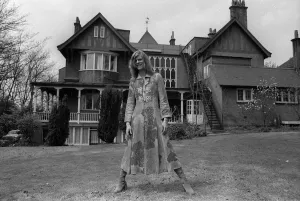 David Bowie singer outside Haddon Hall l, a Victorian Gothic mansion David Bowie singer outside Haddon Hall l, a Victorian Gothic mansion