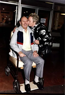 David Coleman Sports Commentator and TV Presenter with wife Barbara David Coleman Sports Commentator and TV Presenter with wife Barbara