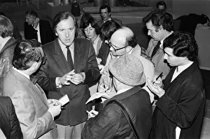 David Frost at the TV-am studios. 21st February 1983 David Frost at the TV-am studios. 21st February 1983