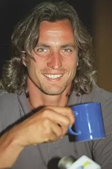 Images Dated 16th July 1997: David Ginola French football star July 1997 who has just signed for Tottenham Hotspur