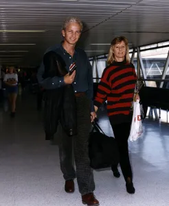 David Gower Cricketer with his girlfriend Thorunn Nash pictured at Heathrow airport David Gower Cricketer with his girlfriend Thorunn Nash pictured at Heathrow airport