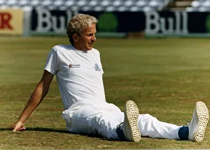 David Gower former cricketer for Hampshire County Cricket Club, August 1990 David Gower former cricketer for Hampshire County Cricket Club, August 1990