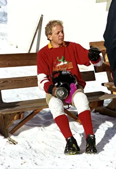 David Gower former England Cricket captain enjoys skiing break on the Cresta Run David Gower former England Cricket captain enjoys skiing break on the Cresta Run