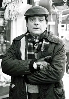 David Jason posing as character Granville from BBC TV programme Open All Hours David Jason posing as character Granville from BBC TV programme Open All Hours