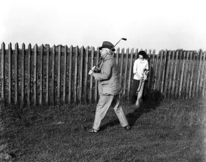 David Lloyd George golfing at Colwyn Bay. Circa 1920 David Lloyd George golfing at Colwyn Bay. Circa 1920