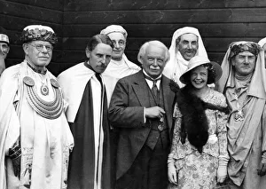 David Lloyd George and Lady Megan Lloyd George at the Eisteddfod after the chairing of David Lloyd George and Lady Megan Lloyd George at the Eisteddfod after the chairing of
