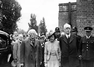 David Lloyd George with Miss Megan Lloyd George and Mr D R Hughes at the Eisteddfod David Lloyd George with Miss Megan Lloyd George and Mr D R Hughes at the Eisteddfod