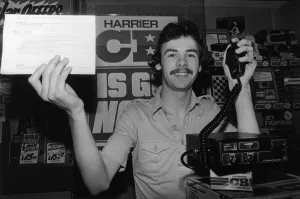 David Nicholson, CB Radio enthusiast with his rig and licence David Nicholson, CB Radio enthusiast with his rig and licence