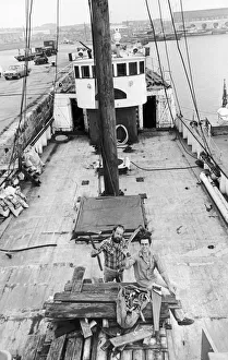 David Wharton a boat fitter and joiner and David Carter seen here near the end of David Wharton a boat fitter and joiner and David Carter seen here near the end of