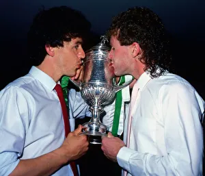 Davie Provan & Frank McGarvey kissing trophy May 1985 Davie Provan & Frank McGarvey kissing trophy May 1985