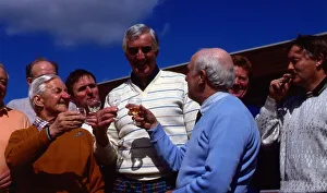 Davie Provan having drink with backroom staff May 1989 Davie Provan having drink with backroom staff May 1989
