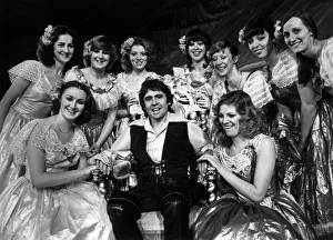 Davy Jones with girls from the show, Jack and the Beanstalk, at the Liverpool Empire Davy Jones with girls from the show, Jack and the Beanstalk, at the Liverpool Empire