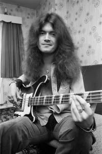 Deep Purple guitarist Glenn Hughes pictured after returning from America. 11th July 1973 Deep Purple guitarist Glenn Hughes pictured after returning from America. 11th July 1973