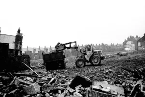 Demolition of the old terraced houses in and around Scotswood Road area of Elswick in Demolition of the old terraced houses in and around Scotswood Road area of Elswick in