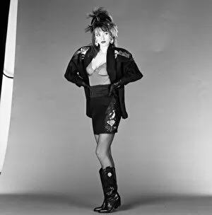 Images Dated 15th January 1988: Denim and leather fashion shoot. 15th January 1988