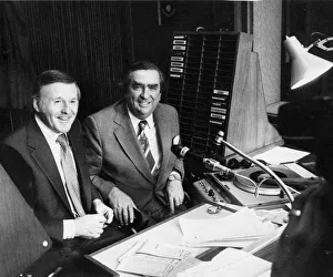 Denis Healey and Jimmy Young in BBC Radio 2 studio - April 1977 02/04/1977 Denis Healey and Jimmy Young in BBC Radio 2 studio - April 1977 02/04/1977
