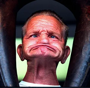 Dennis Russell From Walsall Taking part in the gurning competition in Dudley Dennis Russell From Walsall Taking part in the gurning competition in Dudley