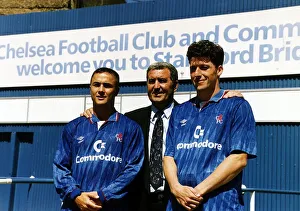 Dennis Wise with his Chelsea Manager Bobby Campbell and Team mate Sandy Townsend Dennis Wise with his Chelsea Manager Bobby Campbell and Team mate Sandy Townsend
