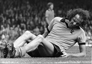 Derek Dougan Wolverhampton Wanderers football player in pain after a challenge during Derek Dougan Wolverhampton Wanderers football player in pain after a challenge during