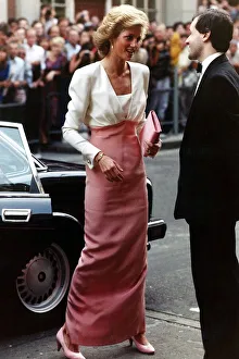 Diana, Princess Of Wales arrives at the Coliseum theatre in St Diana, Princess Of Wales arrives at the Coliseum theatre in St