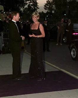 Diana, Princess of Wales arrives for a gala evening sponsored by Chanel Diana, Princess of Wales arrives for a gala evening sponsored by Chanel