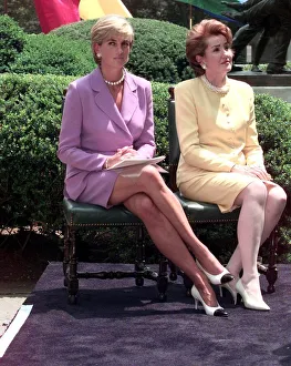 Diana, Princess of Wales with Elizabeth Dole at the Red Cross Headquarters in Washington Diana, Princess of Wales with Elizabeth Dole at the Red Cross Headquarters in Washington
