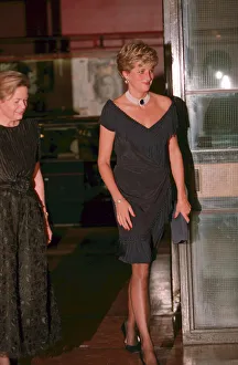 DIANA, PRINCESS OF WALES AT EVENING FUNCTION - F/L, SMILING OCTOBER 1991 DIANA, PRINCESS OF WALES AT EVENING FUNCTION - F/L, SMILING OCTOBER 1991