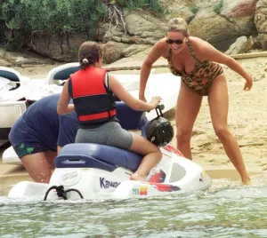 Diana, Princess of Wales on holiday in St Tropez in the South of France as the guest of Diana, Princess of Wales on holiday in St Tropez in the South of France as the guest of