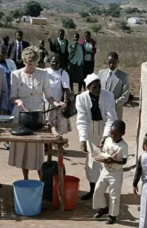 Images Dated 12th July 1993: Diana, Princess of Wales Overseas Visit to Zimbabwe, July 1993