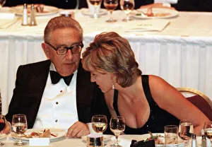 Diana, Princess of Wales with former US Secretary of State Henry Kissinger as she attends Diana, Princess of Wales with former US Secretary of State Henry Kissinger as she attends