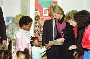 Diana, Princess of Wales visits a day nursery, New York City. February 1989 Diana, Princess of Wales visits a day nursery, New York City. February 1989