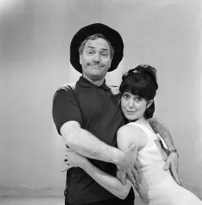 Dick Emery and Una Stubbs rehearsing for the 'Dick Emery Show" Dick Emery and Una Stubbs rehearsing for the 'Dick Emery Show"