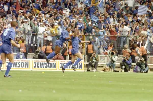 Division One Play Off match at Wembley Stadium. Swindon Town 4 v Leicester City 3 Division One Play Off match at Wembley Stadium. Swindon Town 4 v Leicester City 3