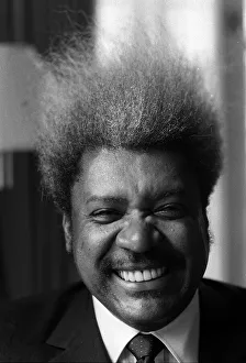 Don King American boxing promoter in London July 1986 Don King American boxing promoter in London July 1986