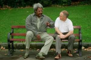 Don King Boxing promoter October 98 with Frank Maloney after agreeing that Don King Boxing promoter October 98 with Frank Maloney after agreeing that