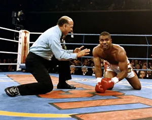 Donovan Razor Ruddock Boxing Heavyweight takes the count on the first knock down in his Donovan Razor Ruddock Boxing Heavyweight takes the count on the first knock down in his