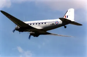 A Douglas DC3 Dakota aircraft in the livery of the Royal Air Force Transport Command A Douglas DC3 Dakota aircraft in the livery of the Royal Air Force Transport Command