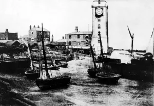 Dowey's boat building yard in North Shields. Circa 1850 Dowey's boat building yard in North Shields. Circa 1850