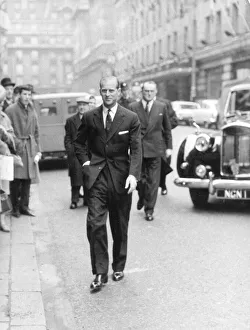 The Duke of Edinburgh arriving at a Lunch. May 1960 The Duke of Edinburgh arriving at a Lunch. May 1960
