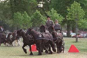 The Duke of Edinburgh driving a horse drawn carriage The Duke of Edinburgh driving a horse drawn carriage