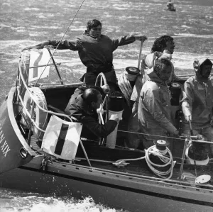 The Duke of Edinburgh with Prince Andrew on board the Yeoman XIX yacht The Duke of Edinburgh with Prince Andrew on board the Yeoman XIX yacht