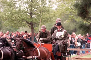 The Duke of Edinburgh. Prince Philip carriage racing at the Windsor Horse show. June 1989 The Duke of Edinburgh. Prince Philip carriage racing at the Windsor Horse show. June 1989