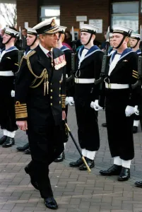 THE DUKE OF EDINBURGH. PRINCE PHILIP INSPECTING ROYAL NAVY TROOPS. MARCH 1993 THE DUKE OF EDINBURGH. PRINCE PHILIP INSPECTING ROYAL NAVY TROOPS. MARCH 1993
